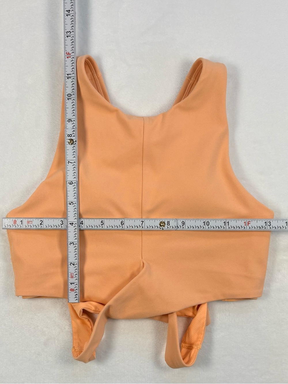 ATHLETA Conscious Crop Cutout Sports Bra Tank Top Peach Orange XS - Picture 8 of 8
